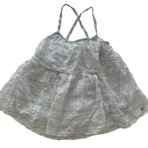 Abercrombie & Fitch White and Silver Tank Top